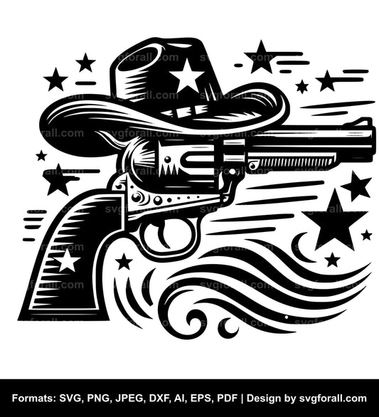 Cowboy Gun Clipart SVG