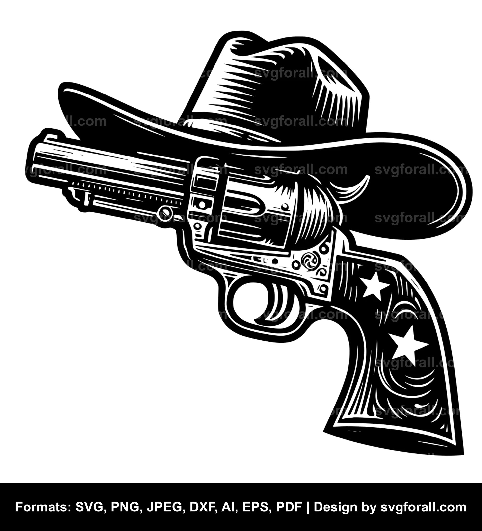 Cowboy Gun SVG