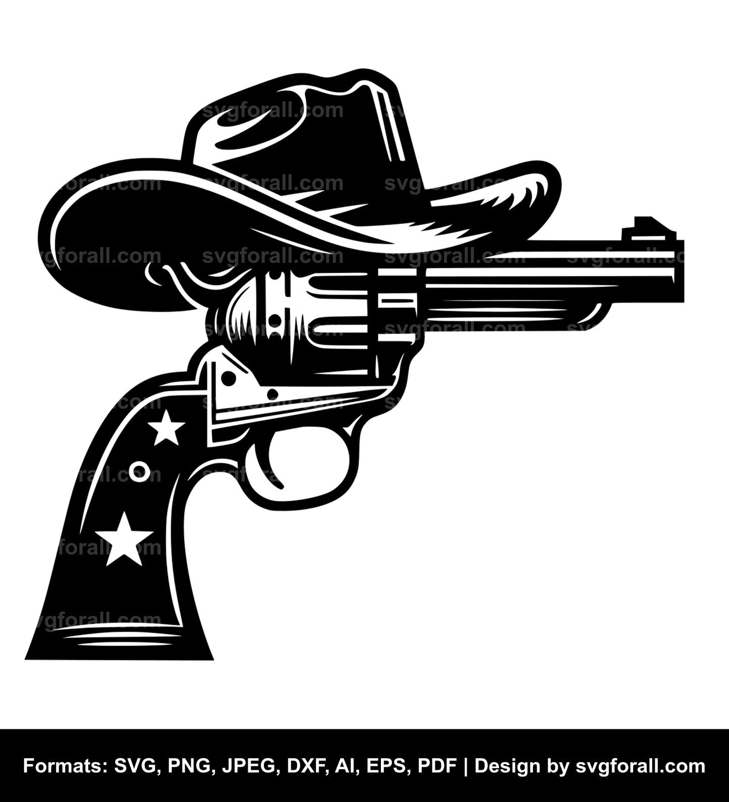 Cowboy Gun SVG Clipart