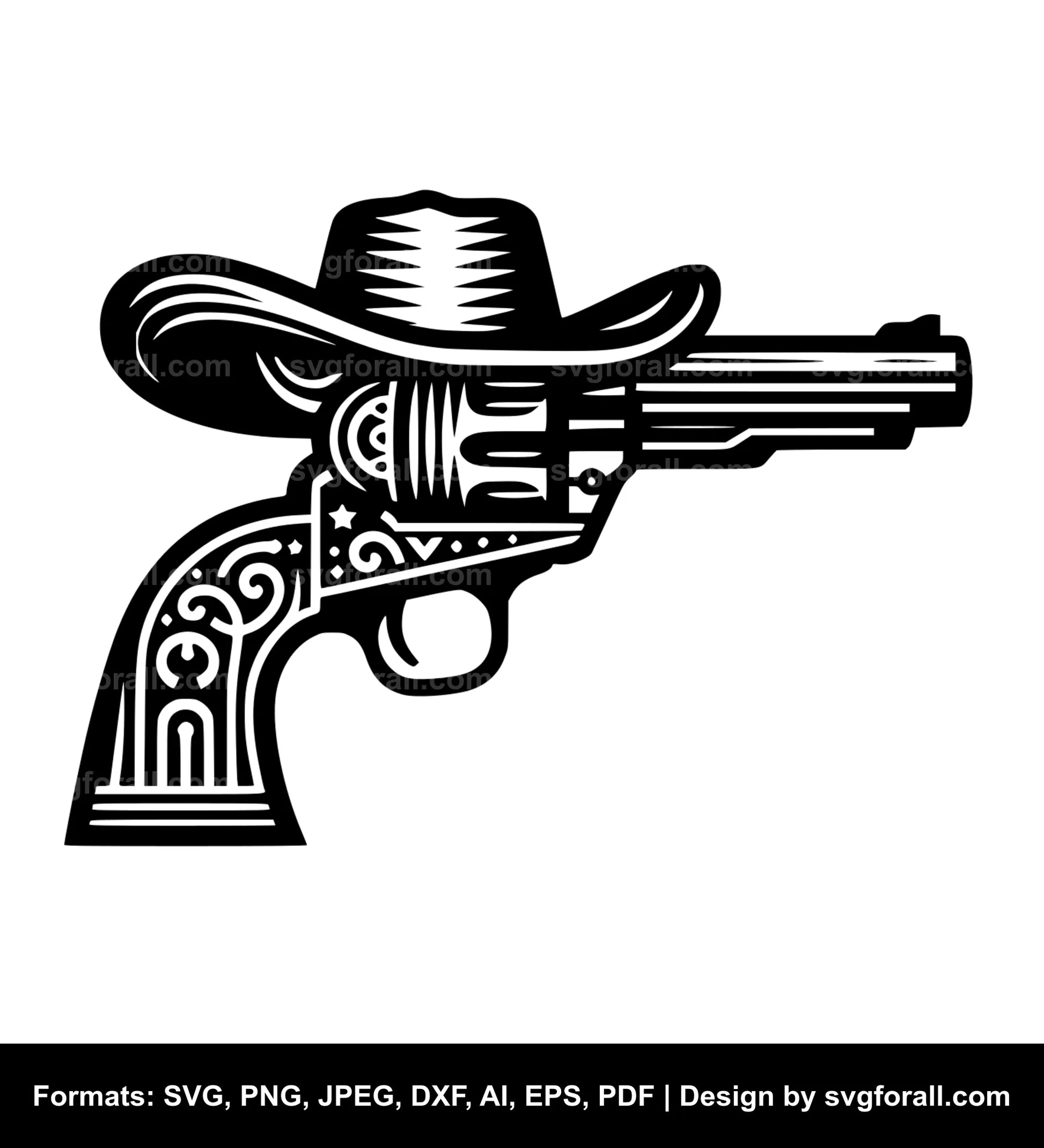 Cowboy Gun SVG Design