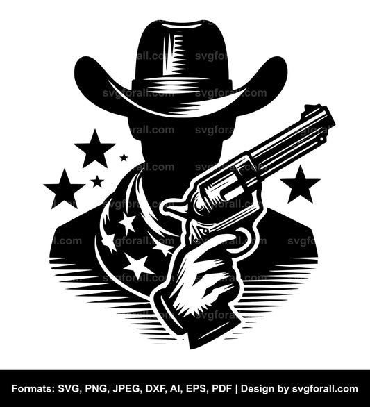 Cowboy Gun SVG PNG