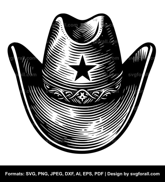 Cowboy Hat Black SVG