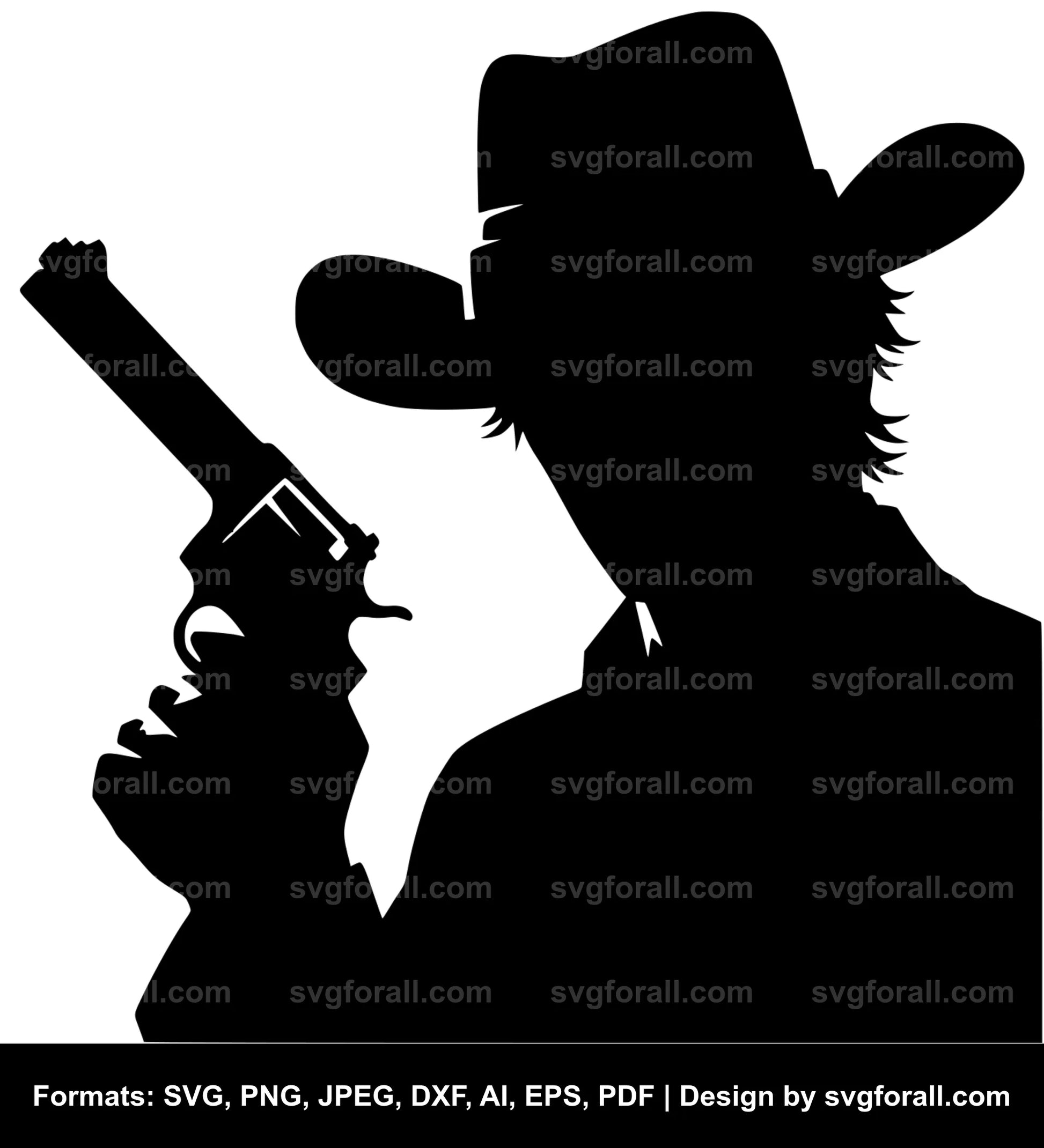 Cowboy Holding Gun SVG Download