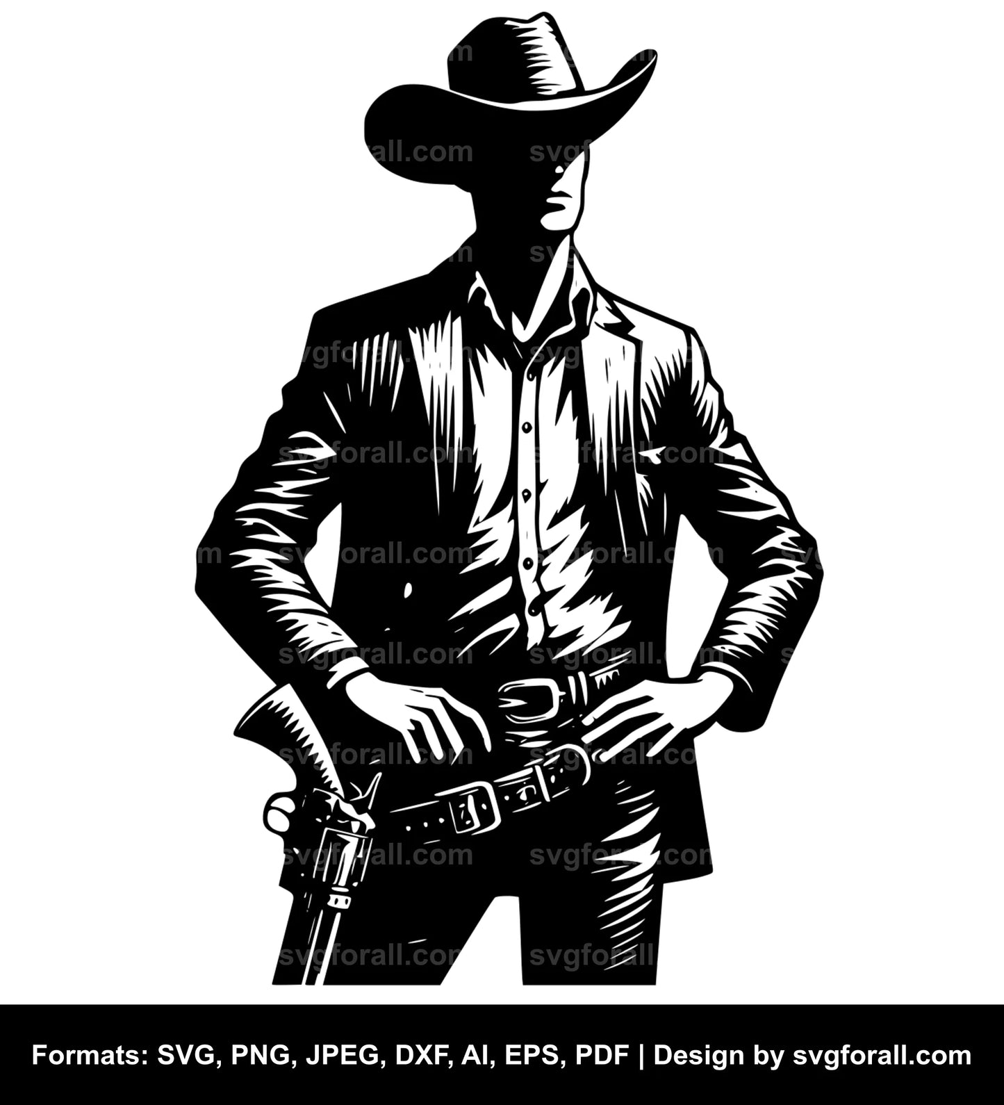 Cowboy SVG PNG For Cricut