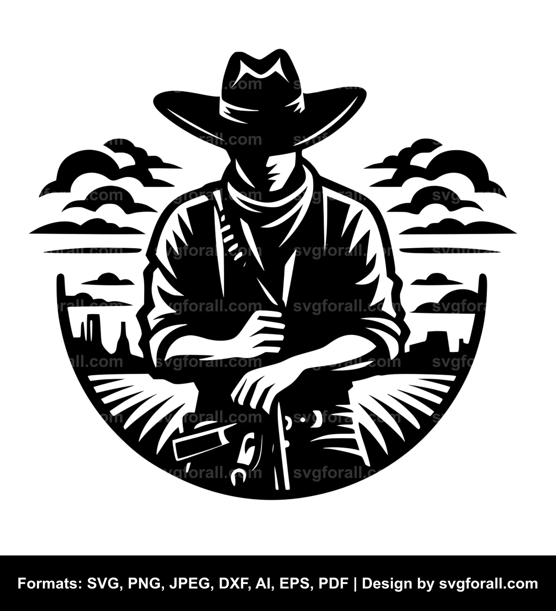 Cowboy SVG PNG Image