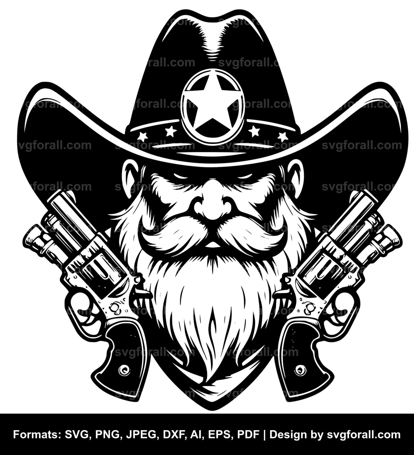 Cowboy Santa SVG