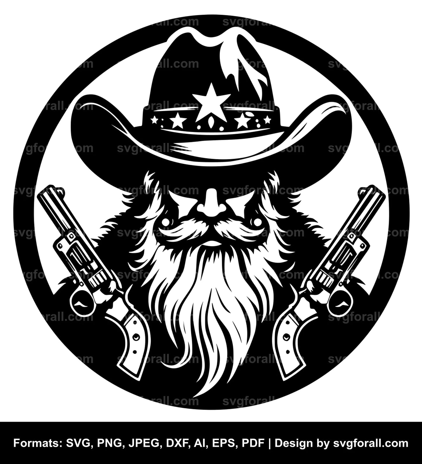 Cowboy Santa SVG File