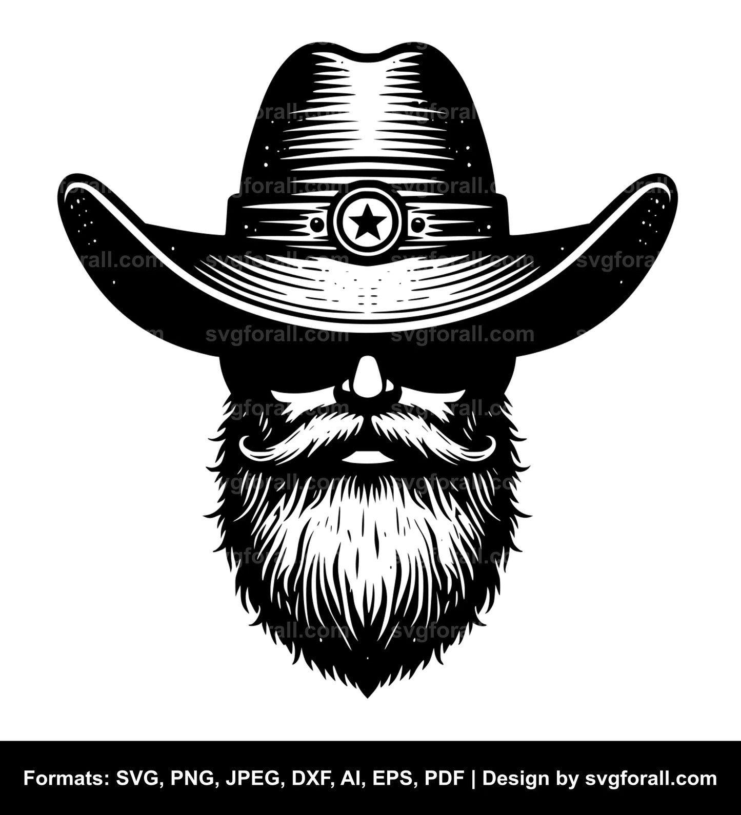 Cowboy Santa SVG Vector