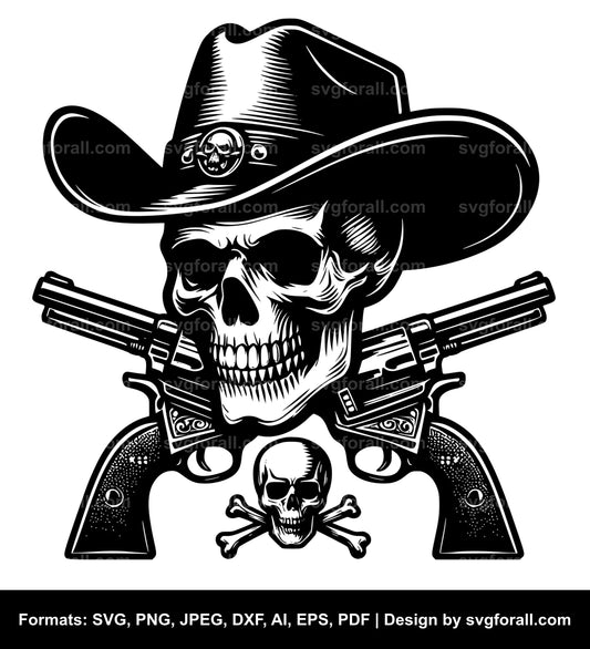 Cowboy Skull SVG