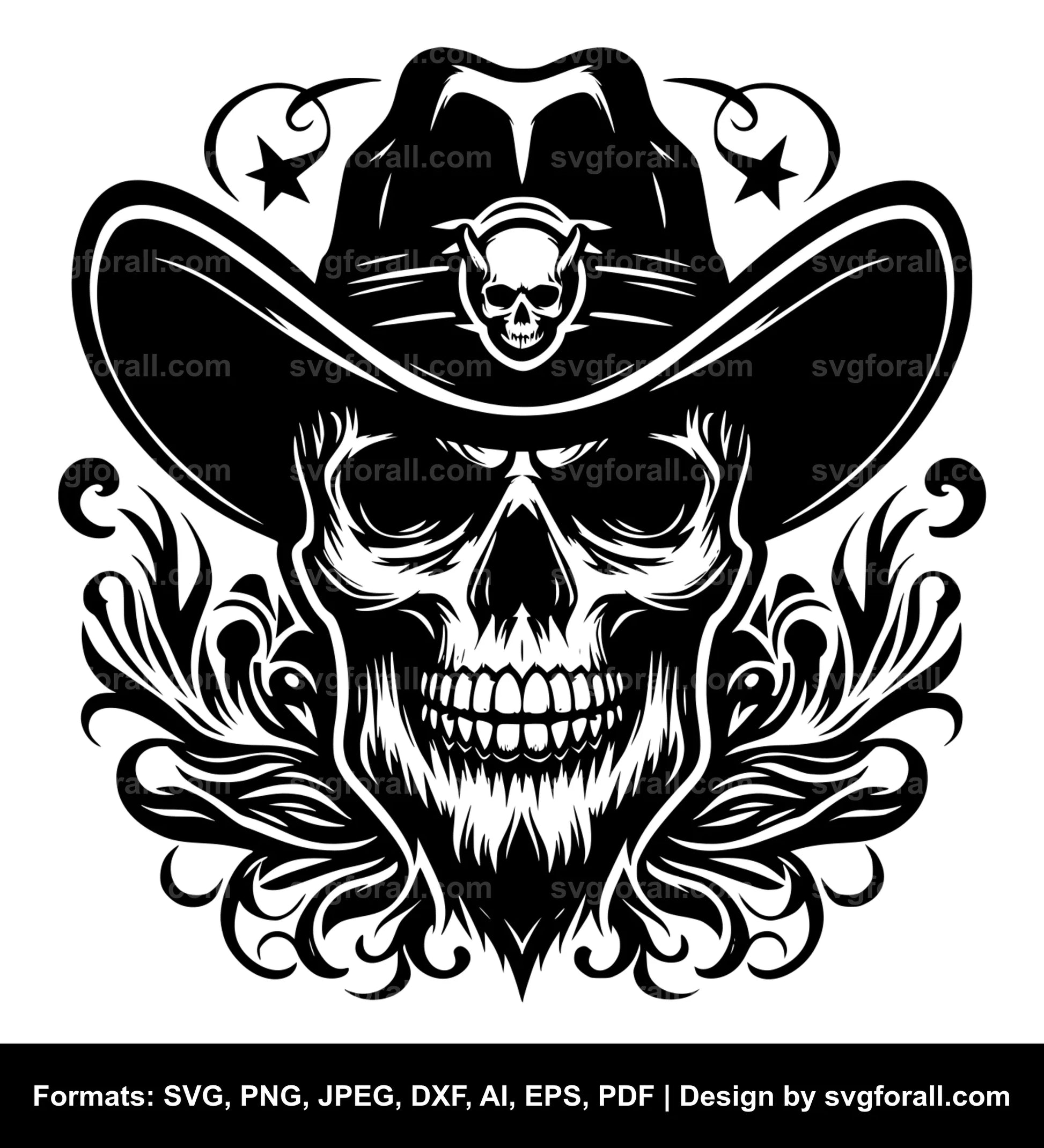 Cowboy Skull SVG File