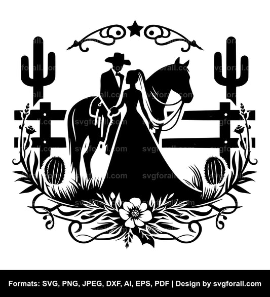 Cowboy Wedding Cricut SVG