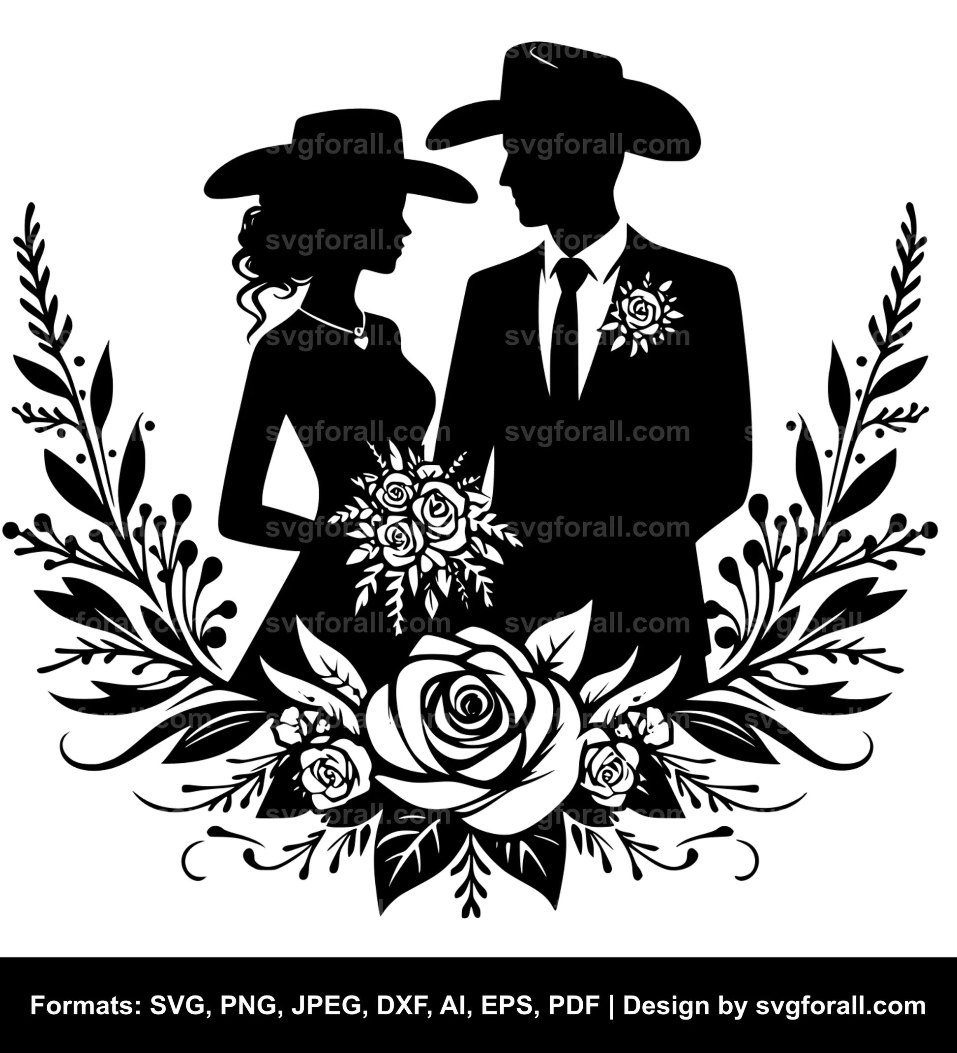 Cowboy Wedding SVG PNG