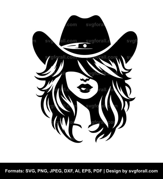 Cowgirl Black SVG PNG