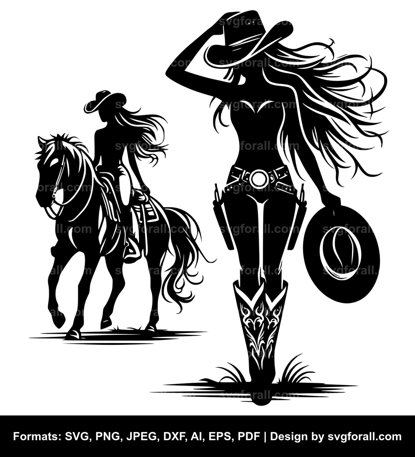 Cowgirl SVG Clipart