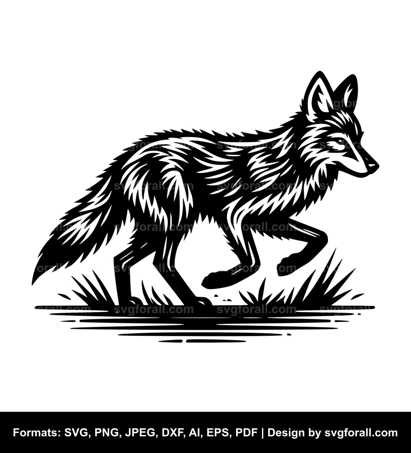 Coyote Black SVG