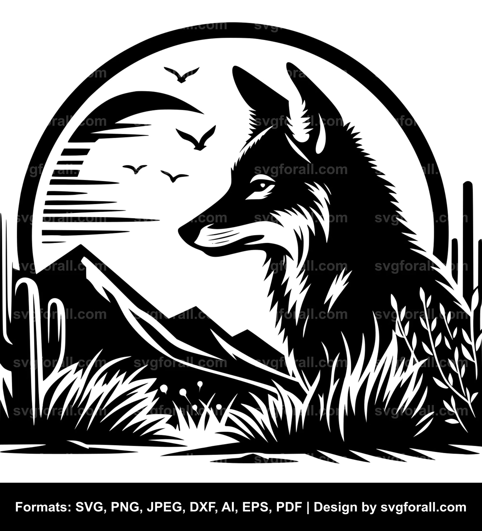 Coyote SVG Vector