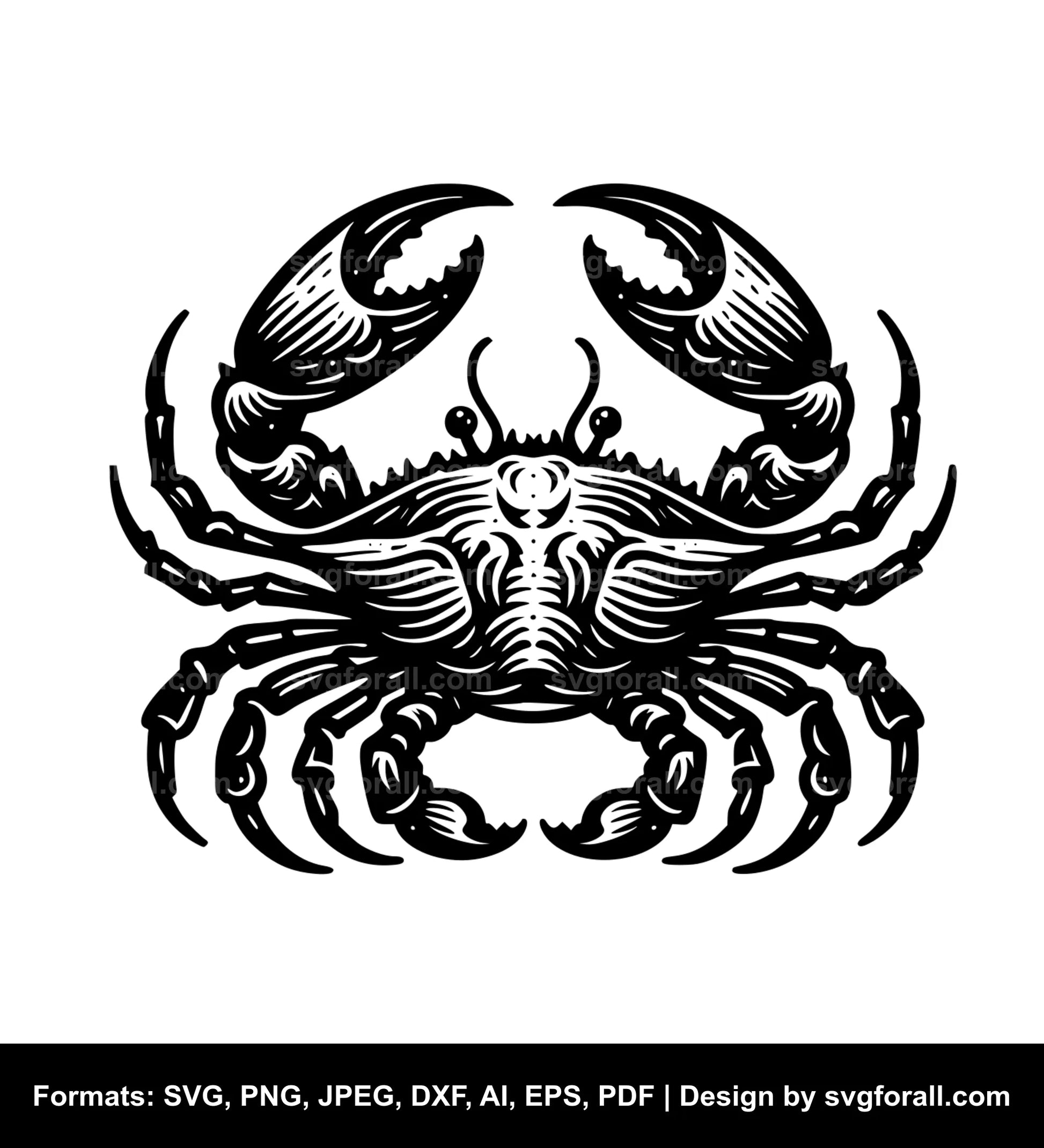 Crab Black SVG