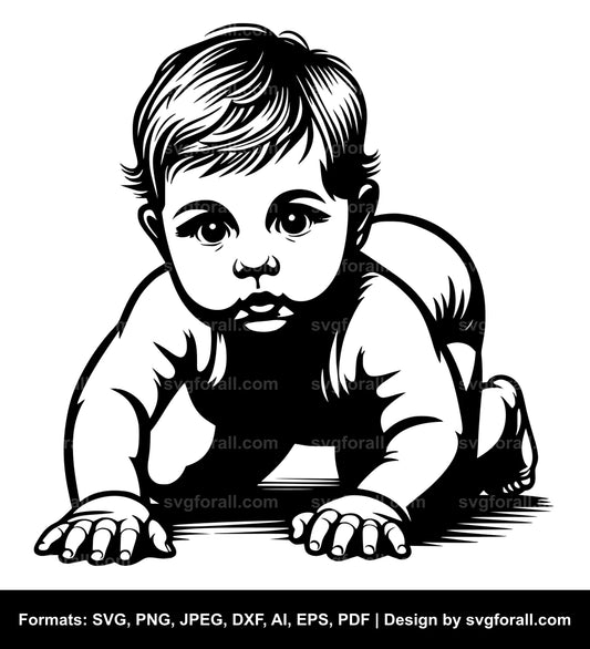 Crawling Baby SVG