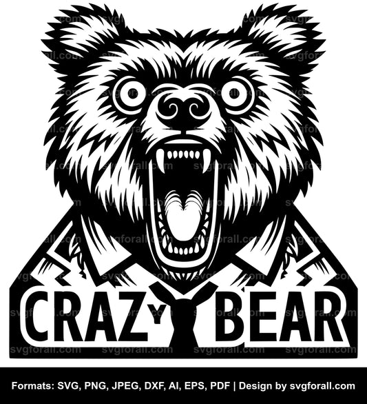 Crazy Bear SVG PNG