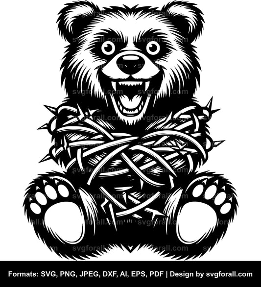 Crazy Bear SVG Vector