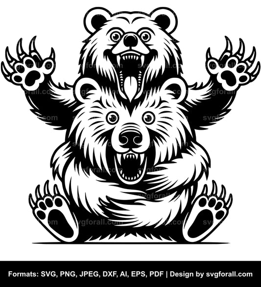 Crazy Bear Vector SVG