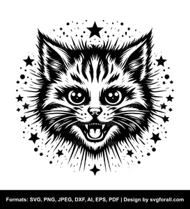 Crazy Cat SVG