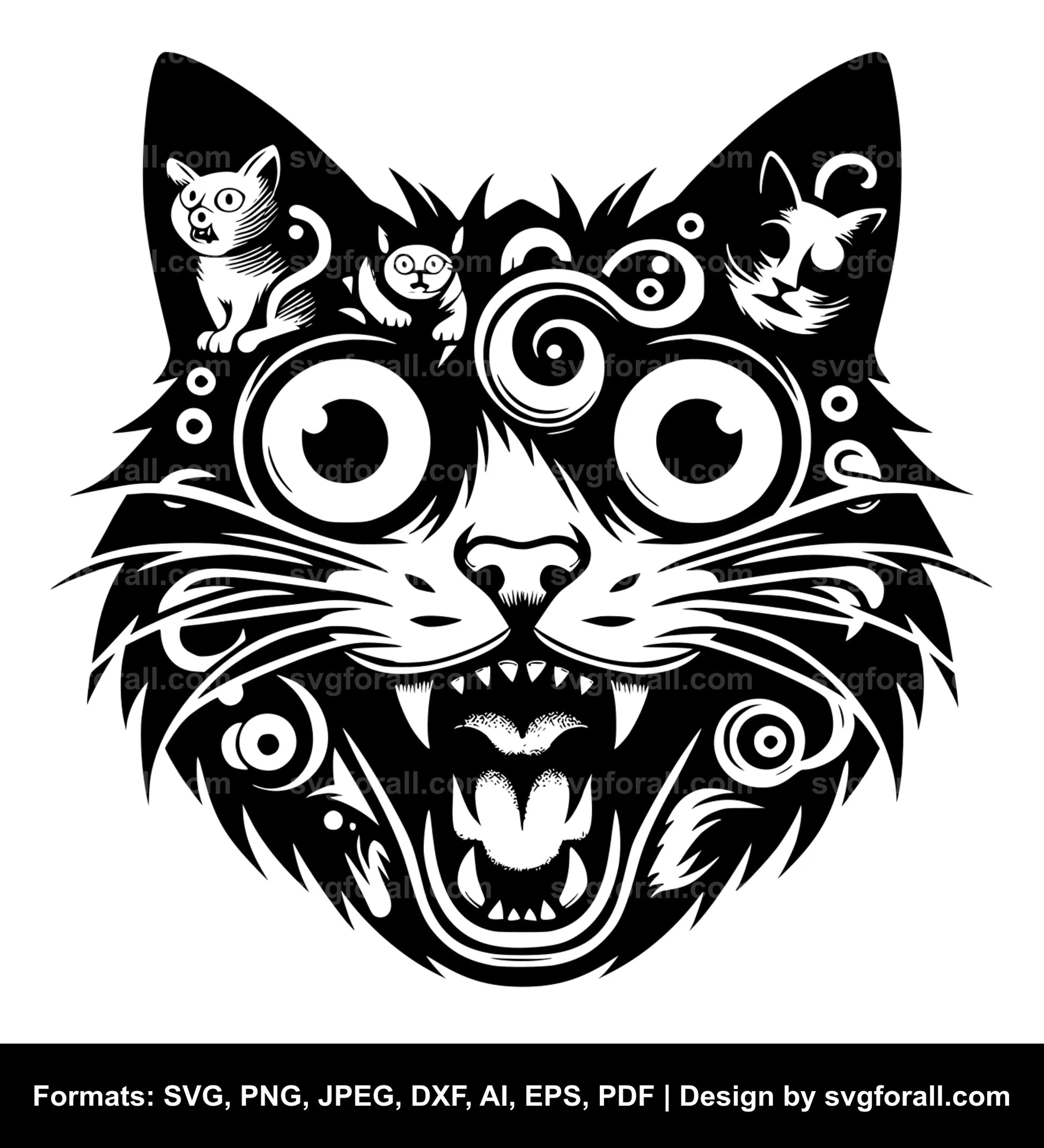 Crazy Cat SVG File