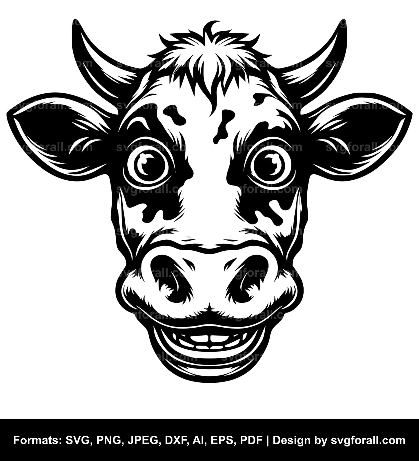 Crazy Cow SVG File