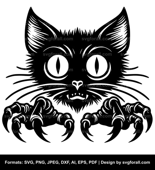 Creepy Cat SVG