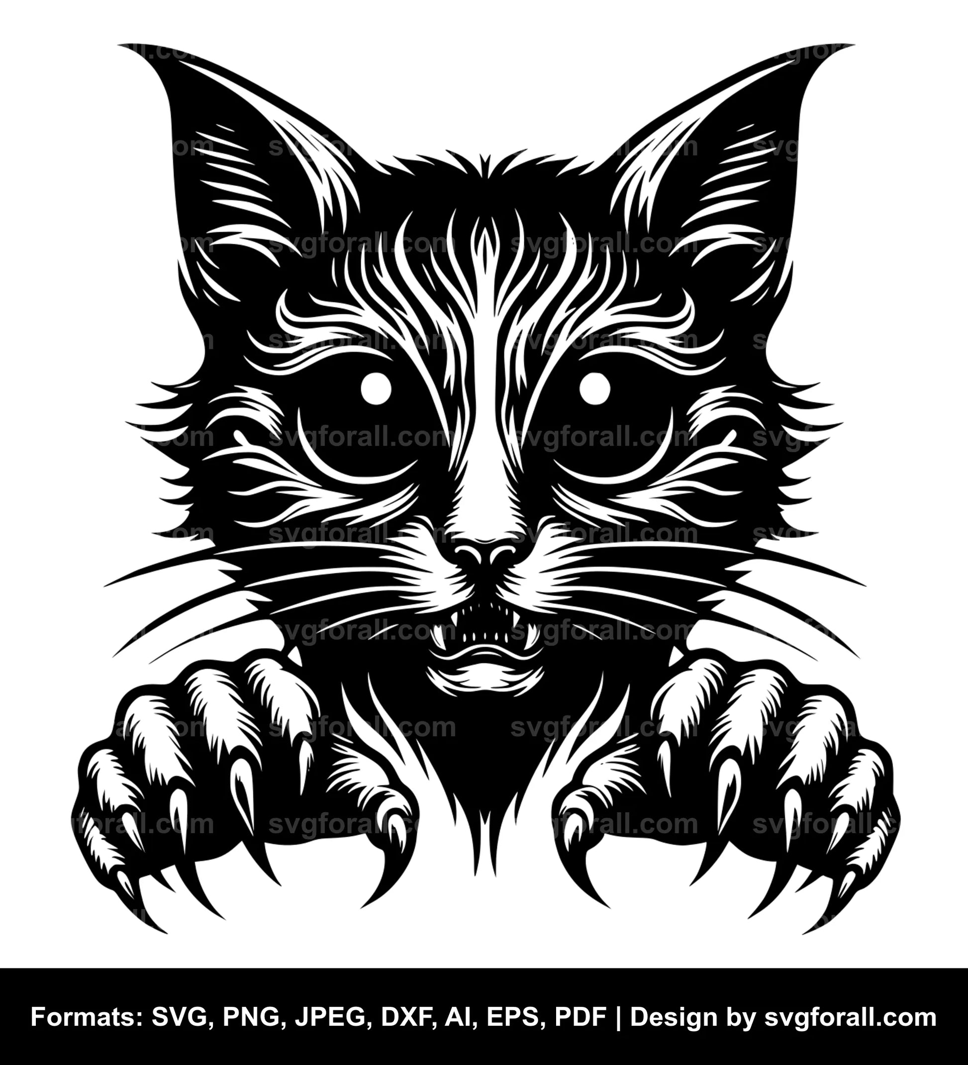 Creepy Cat SVG File