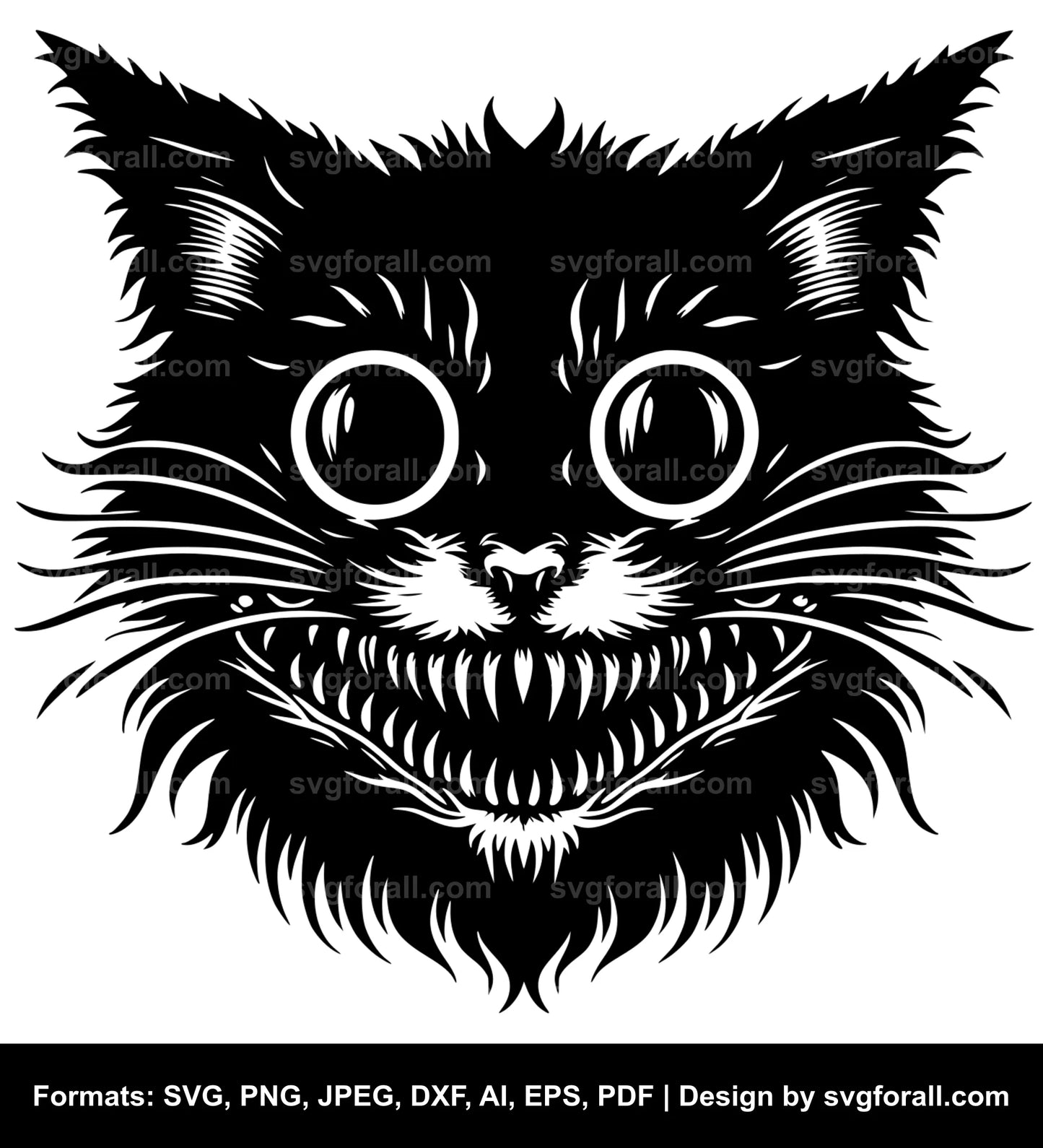 Creepy Cat SVG PNG