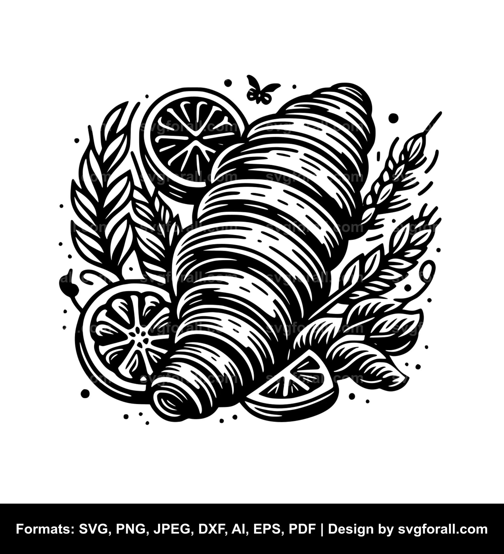 Croissant Black SVG