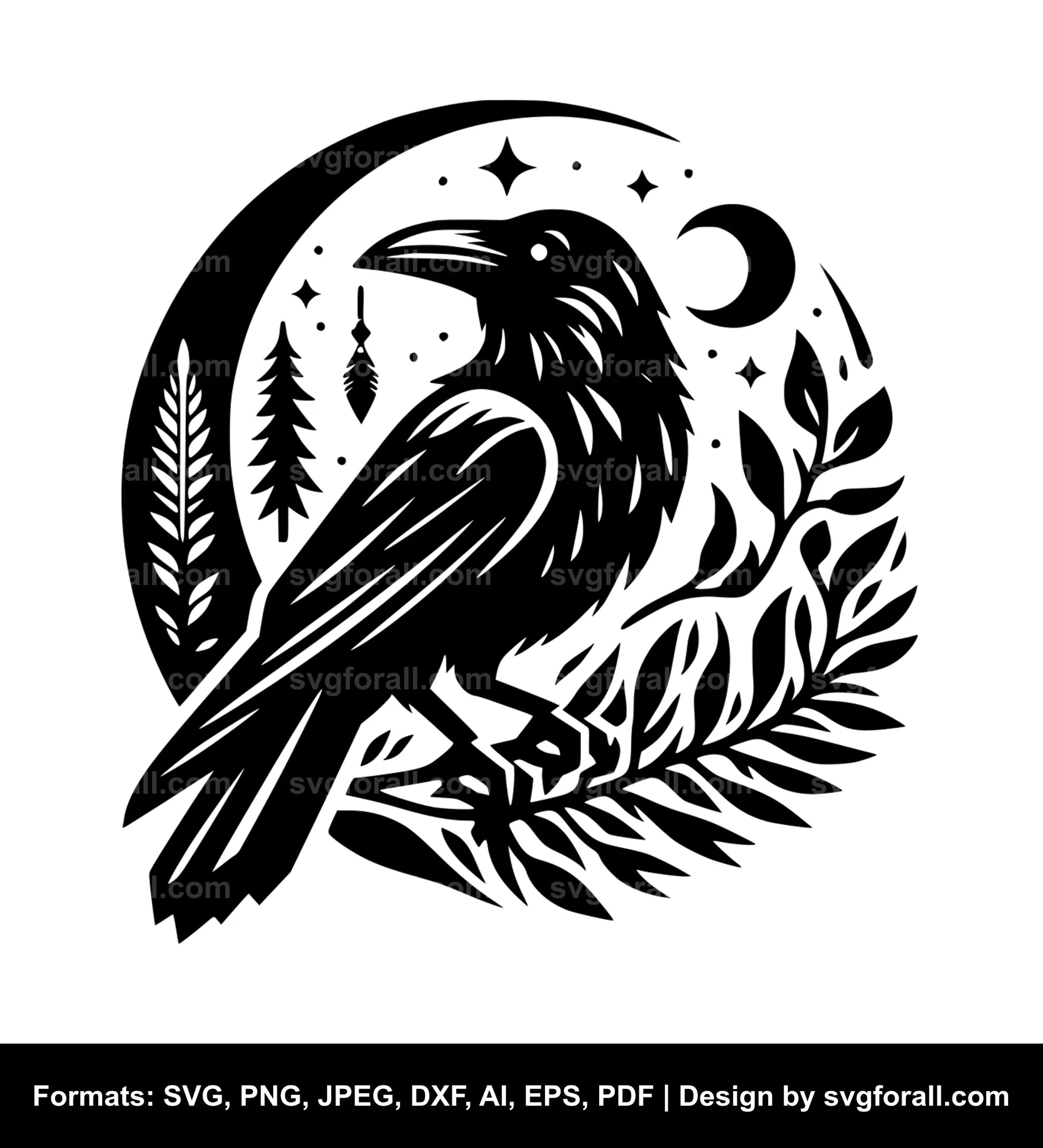 Crow Bird Black SVG