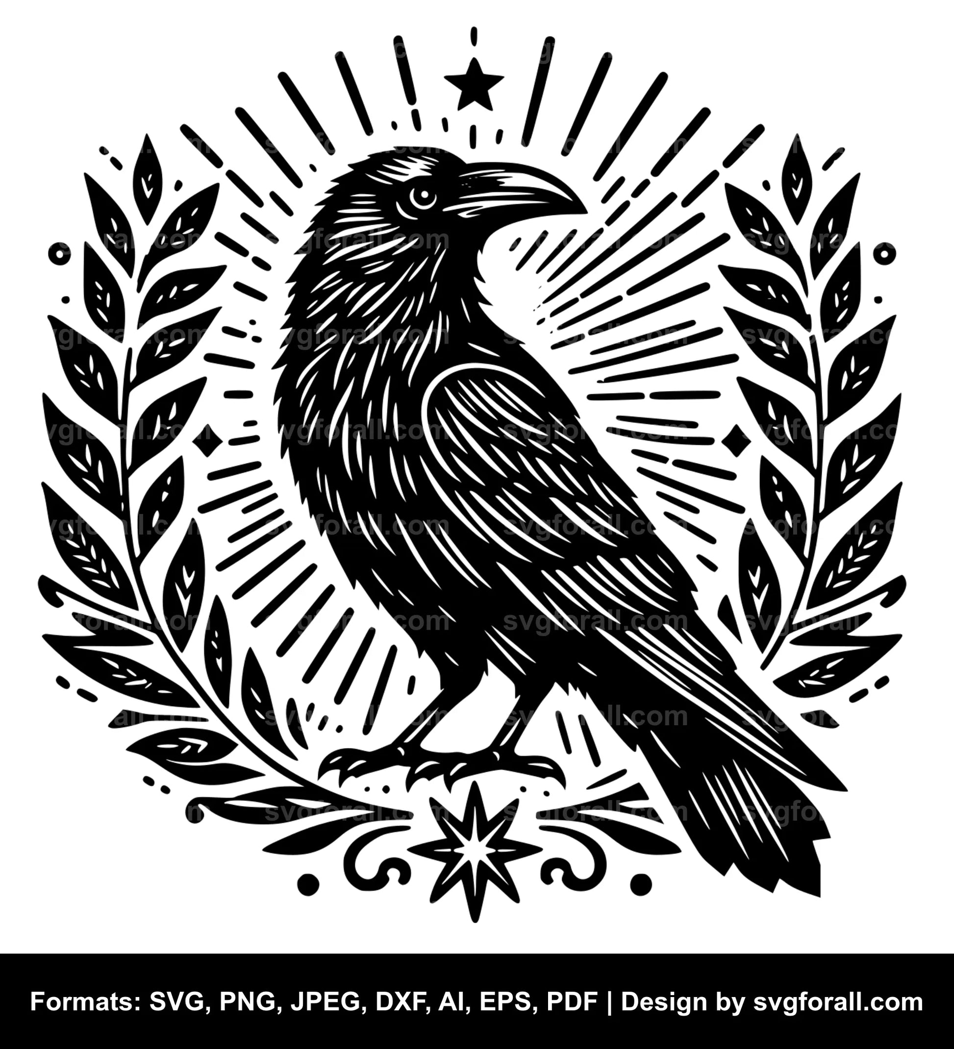 Crow Bird Cricut SVG