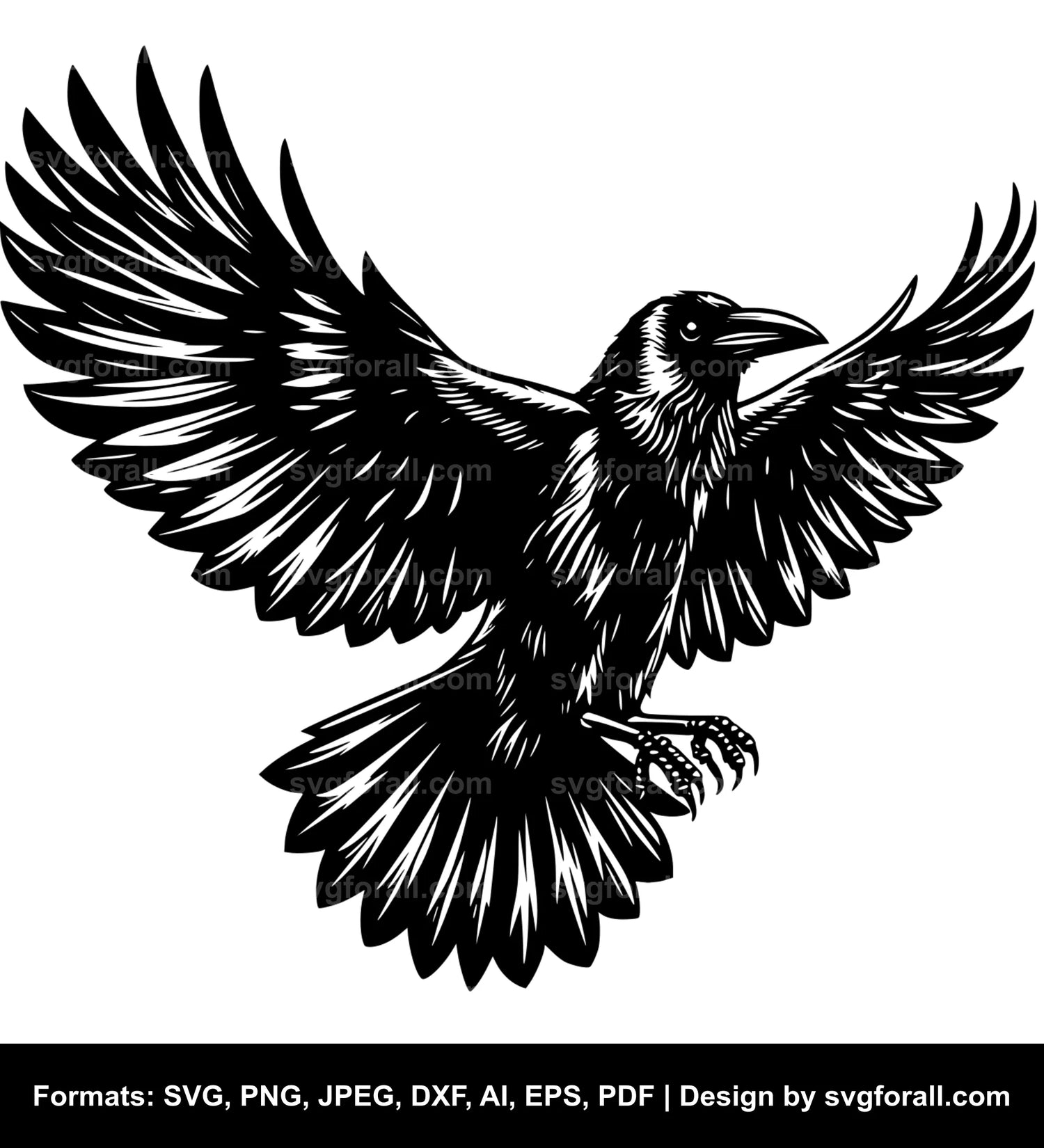 Crow Bird SVG Design