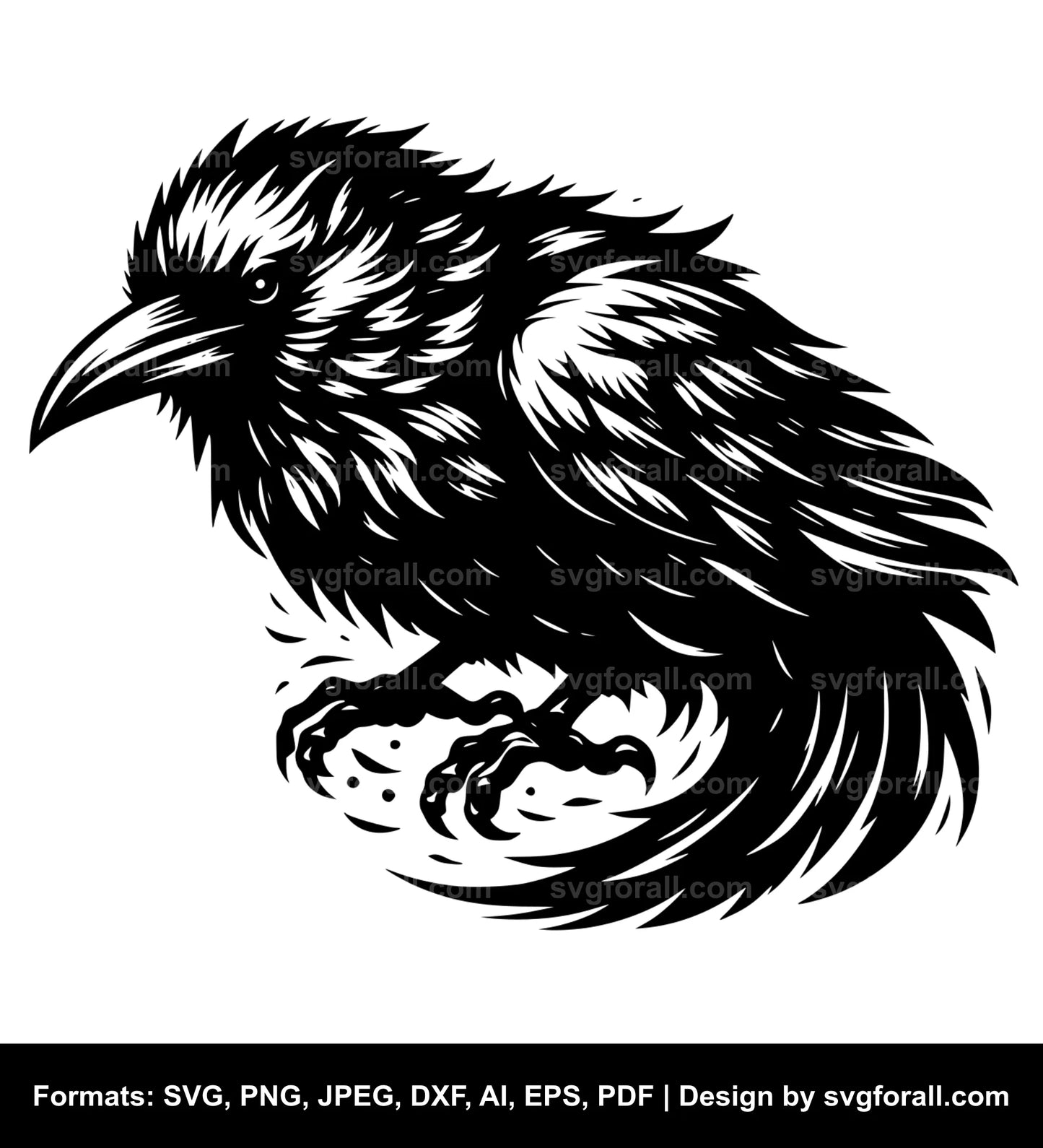 Crow Black SVG PNG