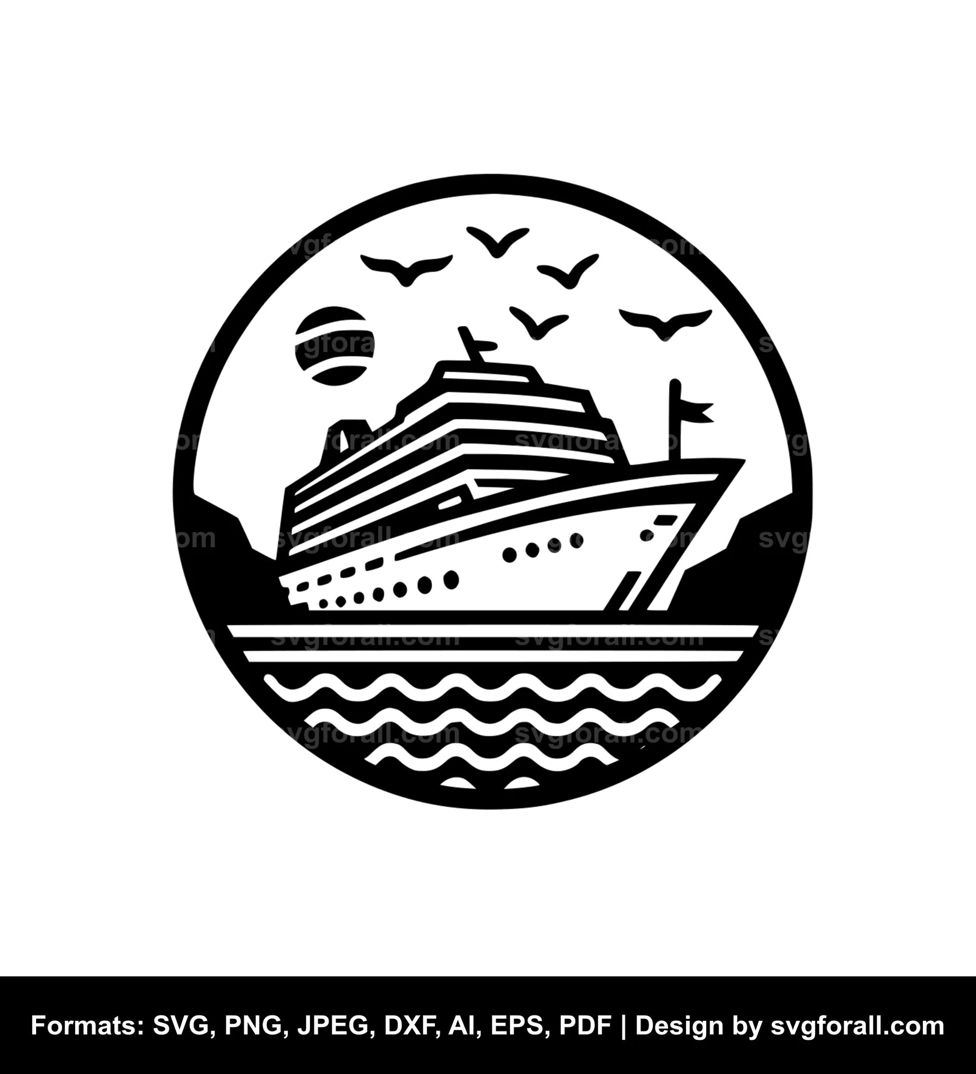 Cruise Black SVG