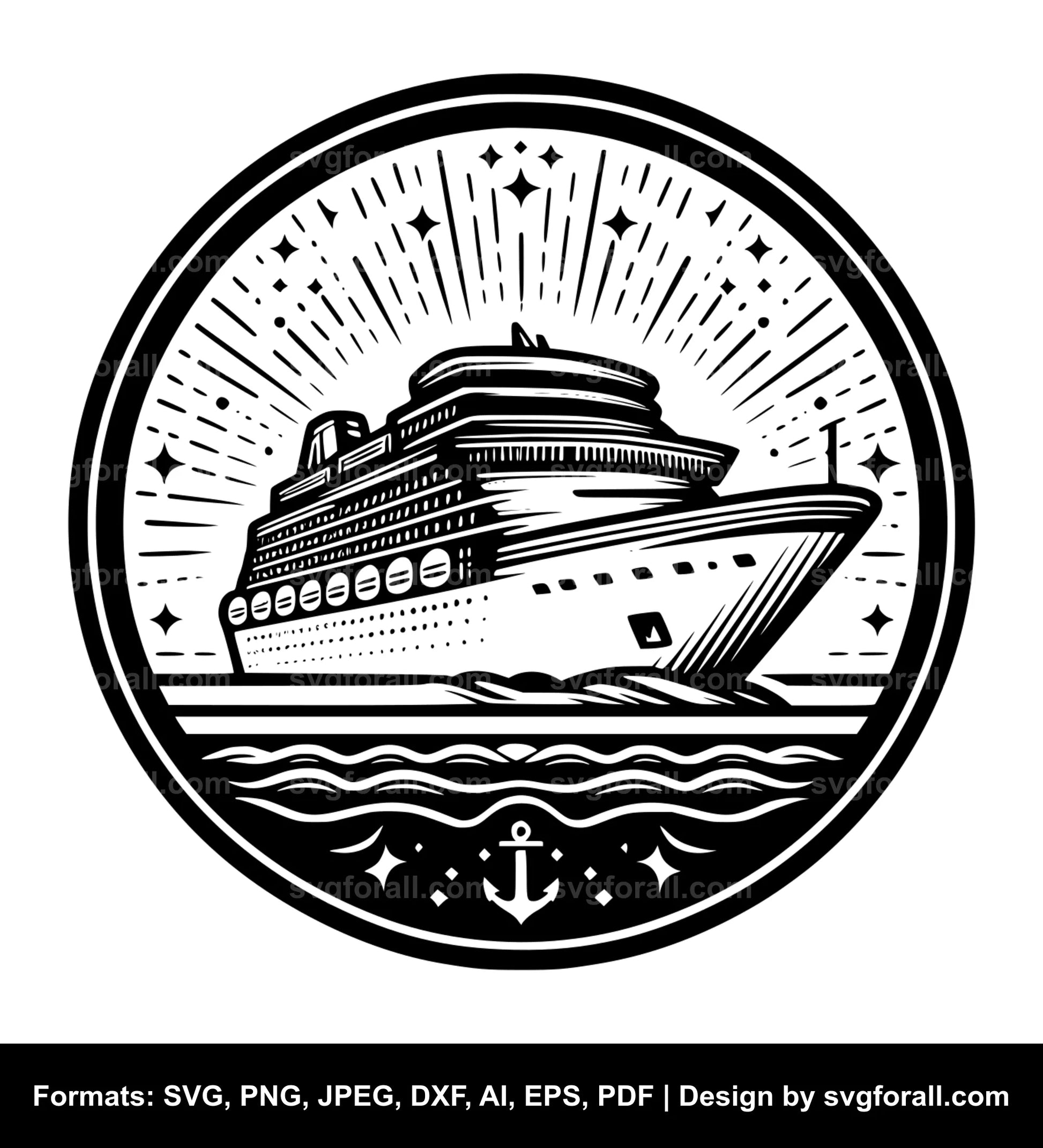 Cruise Ship Cricut SVG