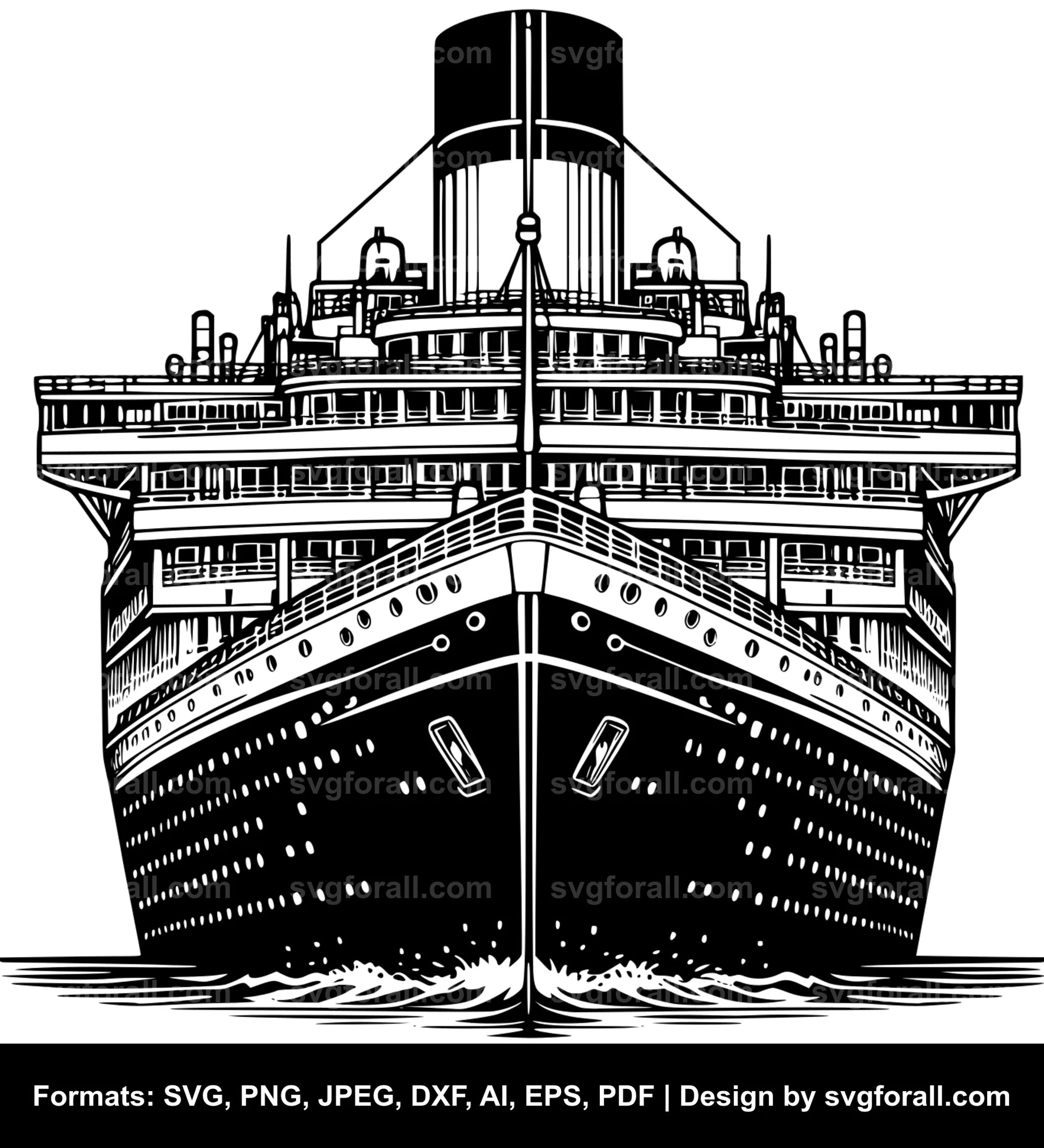 Cruise Ship SVG Cut File