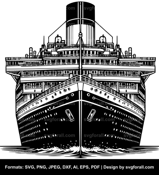 Cruise Ship SVG Cut File