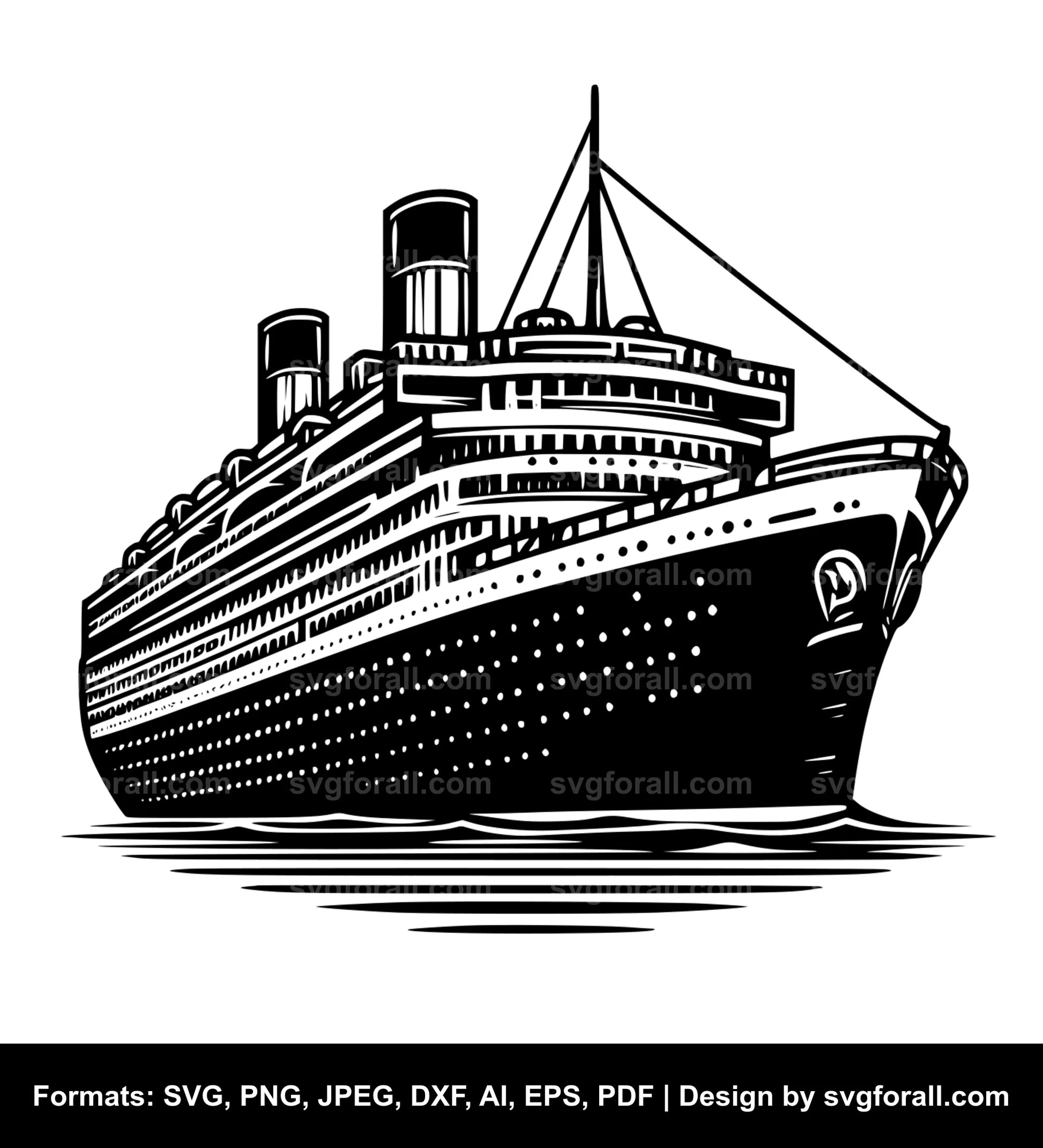 Cruise Ship SVG File