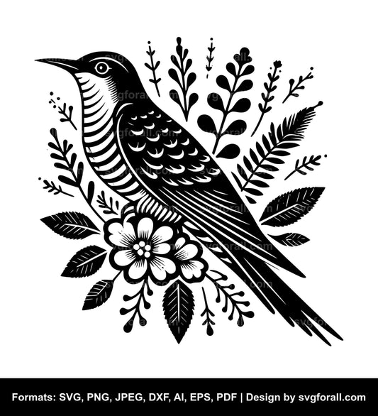 Cuckoo Bird Black SVG