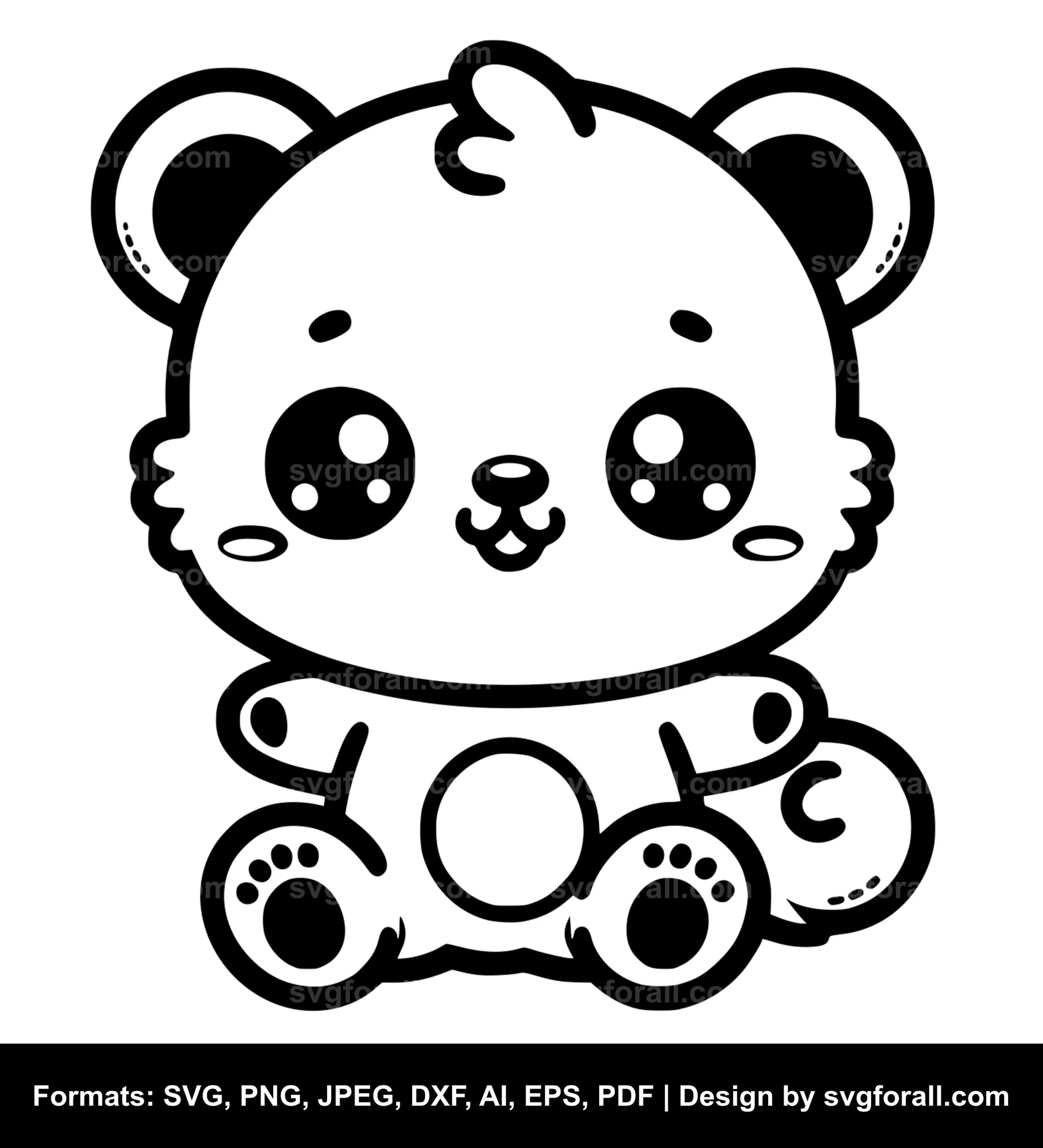 Cute Baby Bear Cricut SVG