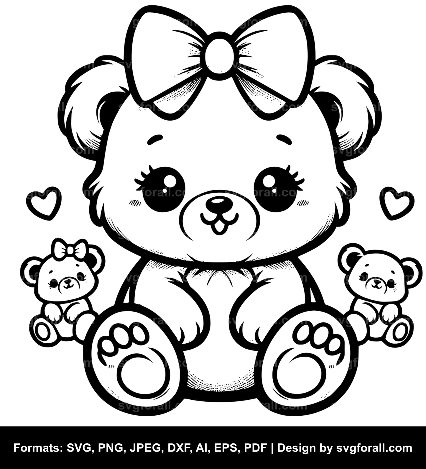 Cute Baby Bear SVG Design