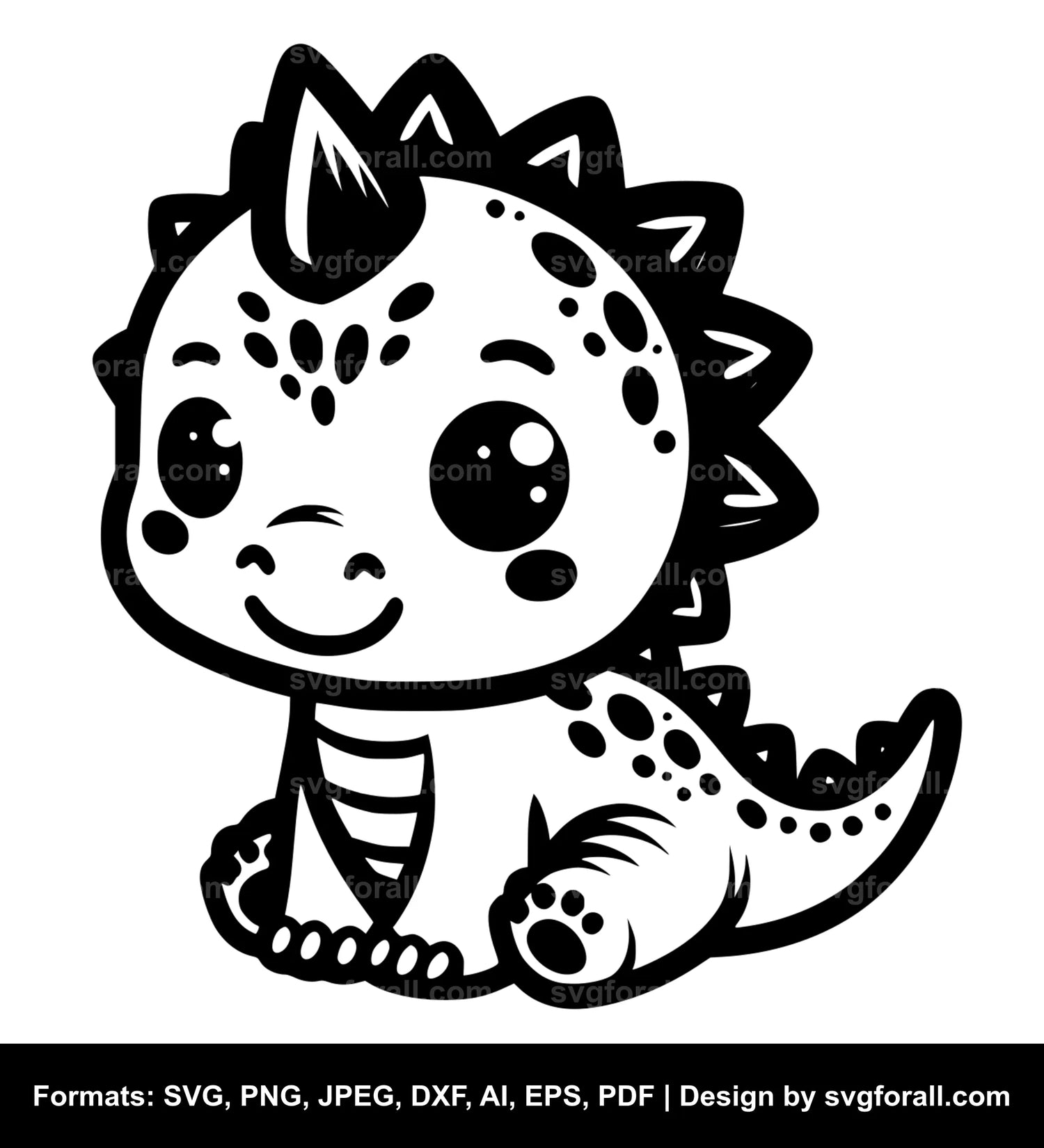 Cute Baby Dinosaur Cricut SVG