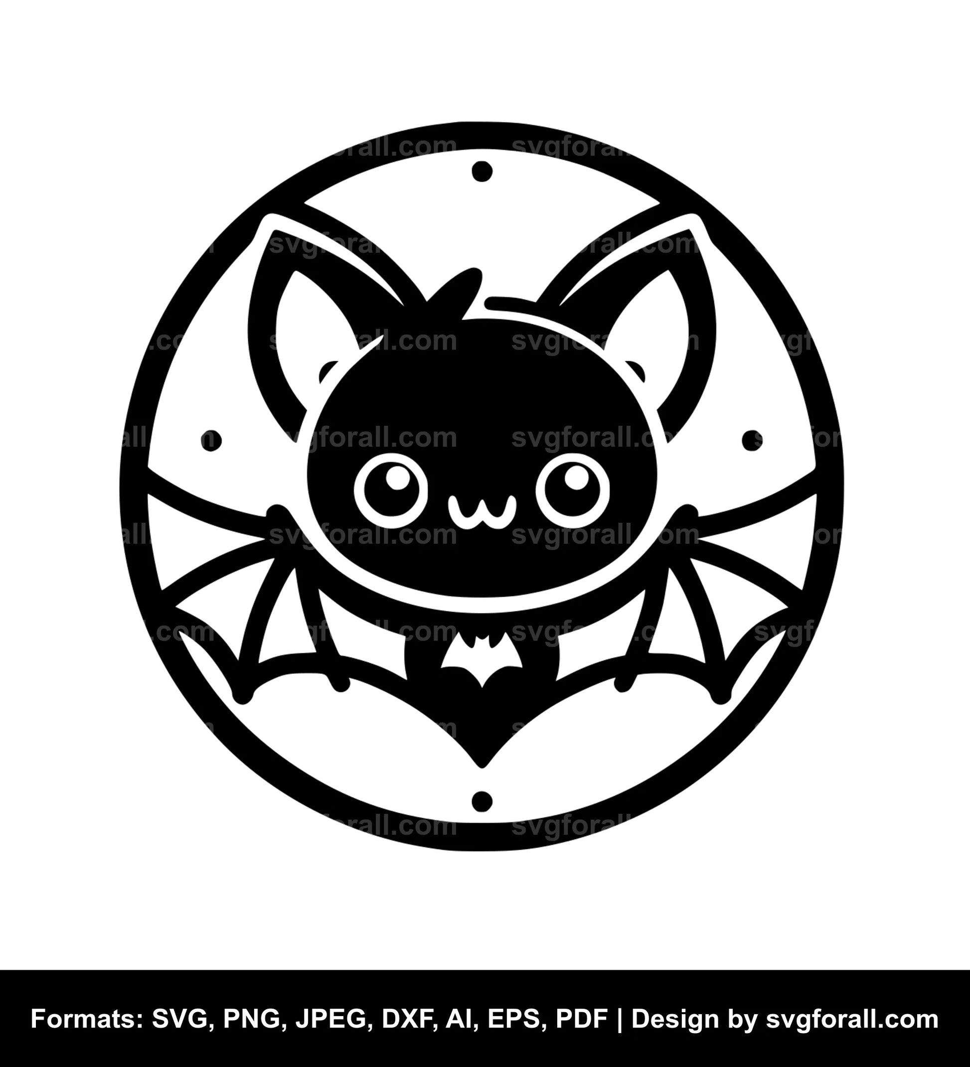 Cute Bat Clipart SVG