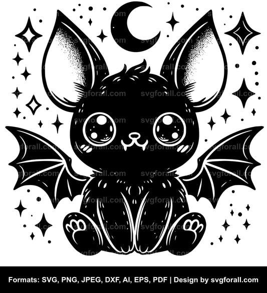 Cute Bat Cricut SVG