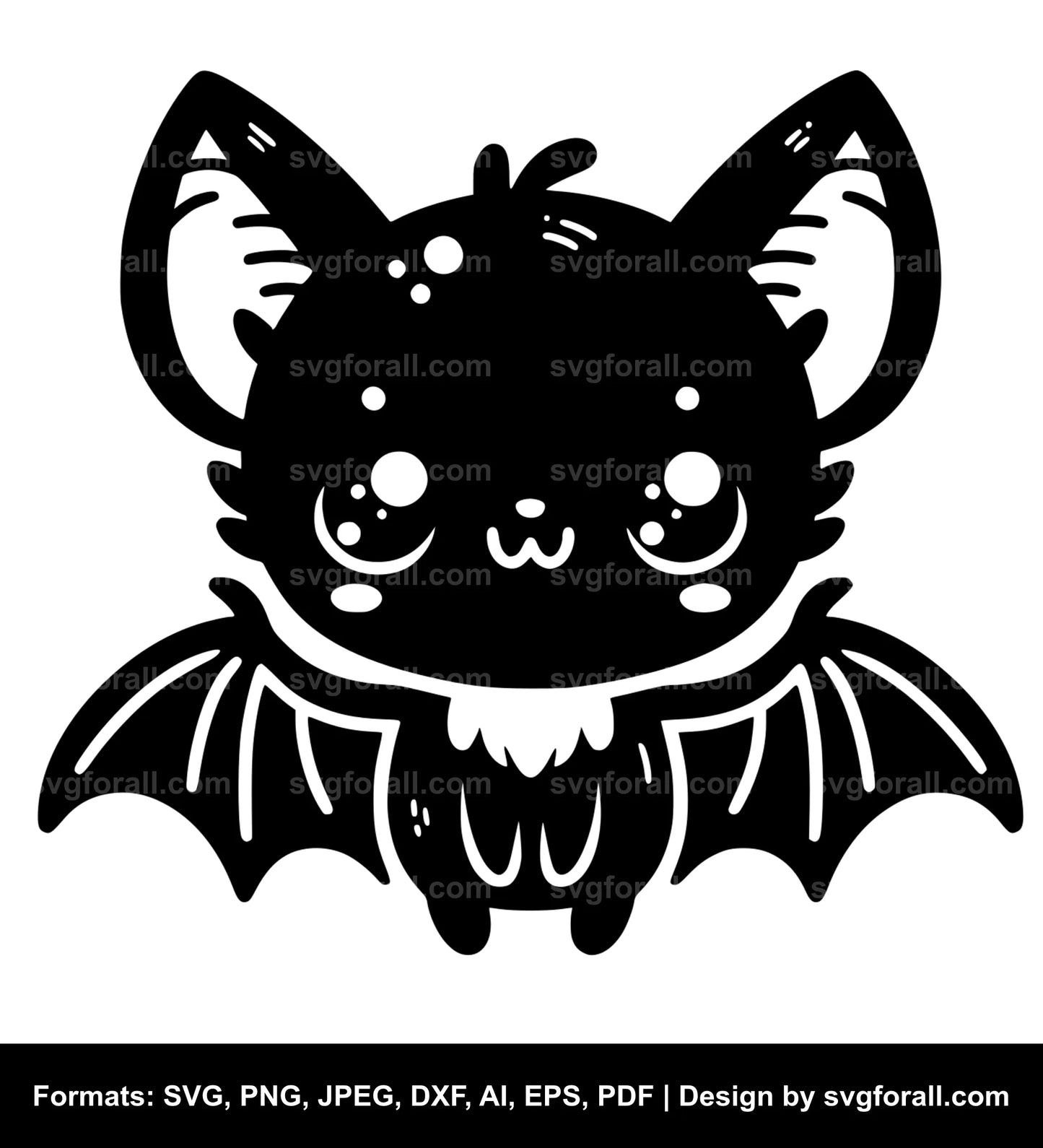 Cute Bat SVG Design