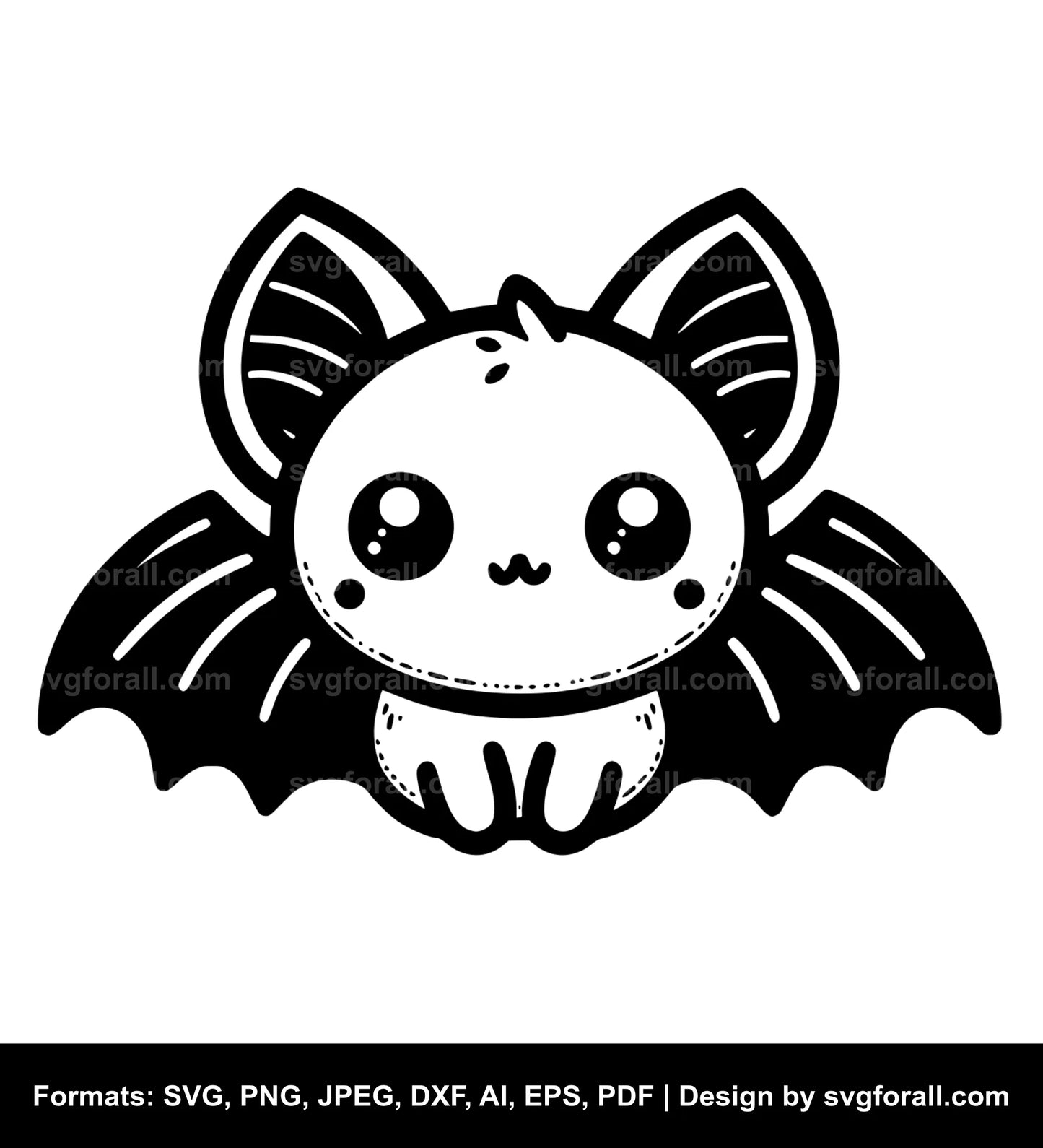 Cute Bat SVG Vector