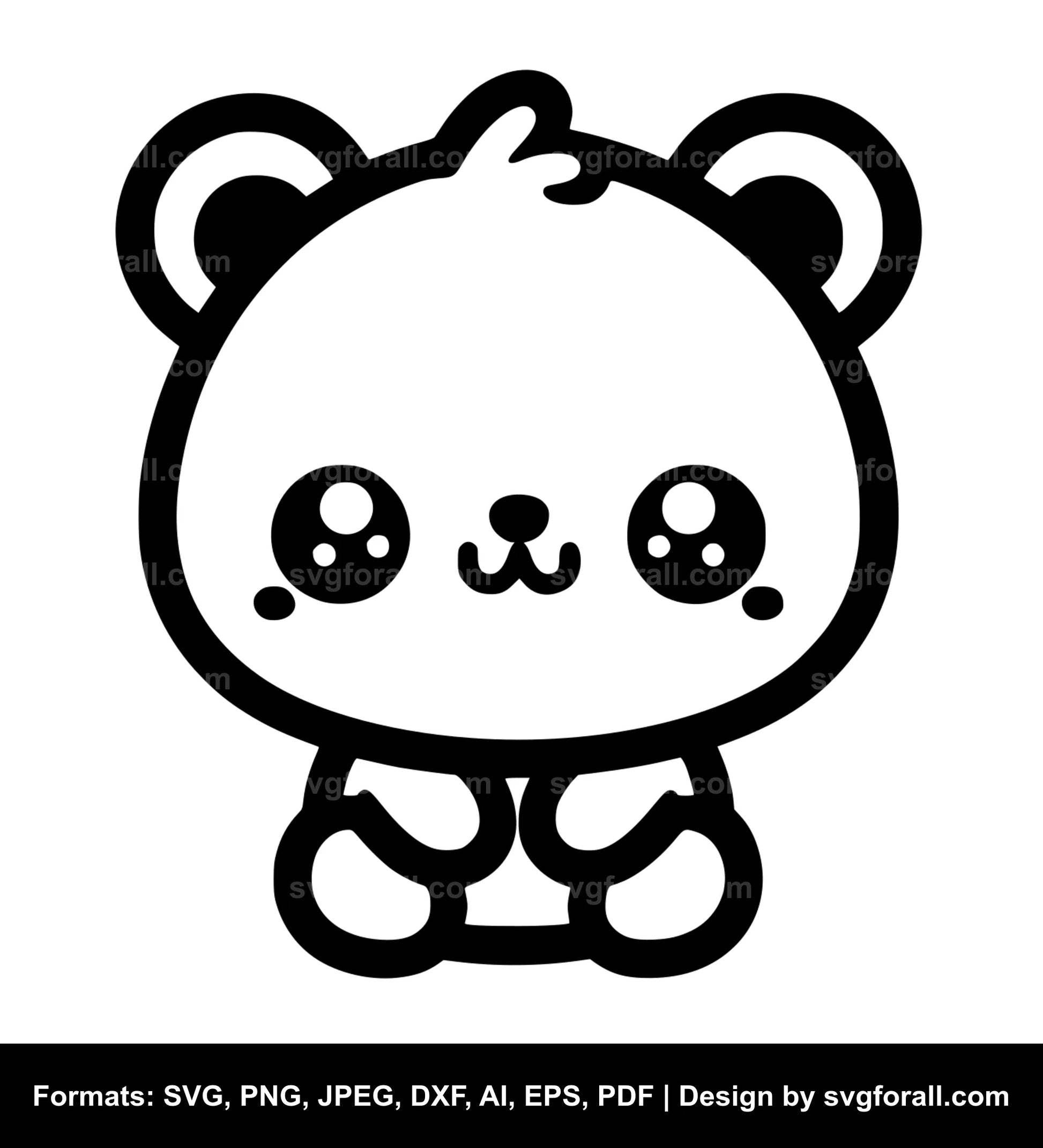 Cute Bear Clipart SVG